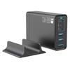 135W GaN Desktop Charger 3C+3A 6 Port Output 65W Single Type-C Port Charging Station for Phones Tablets