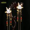 Han Elemente Retro Stil Kopfschmuck Haaraccessoires Hanfu Accessoires Mädchen Fuchs Tier Quaste Antike Haarspange zur Dekoration