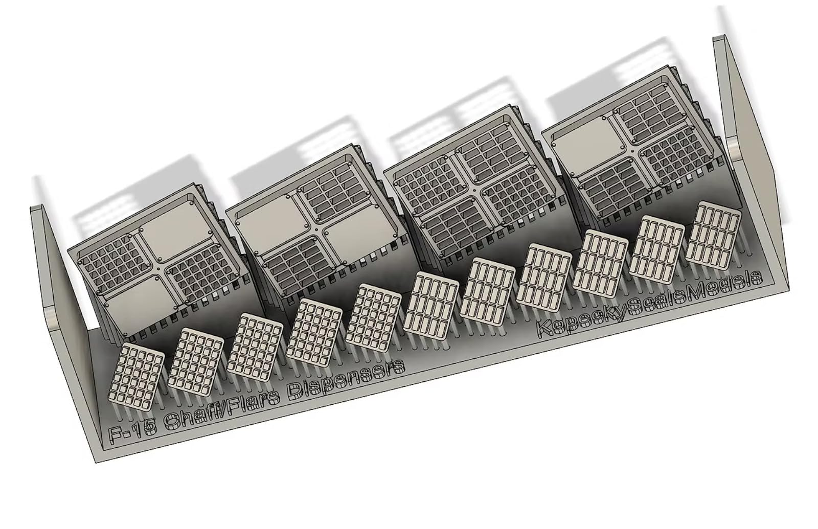 

Kopecky Scale Models Eagle Chaff and Flare Dispenser Set Plastic Model Parts KOM48035 1/48 F-15 (for Revell) (Airplane)