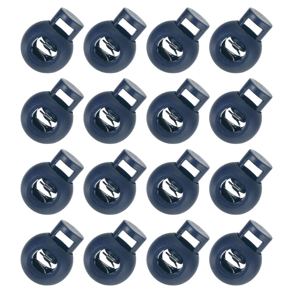 50Pcs 8mm Plastic Cord Locks Spring Slider Toggles Clip End Stopper Fastener Round Ball Shape for Drawstrings Paracord Shoelace