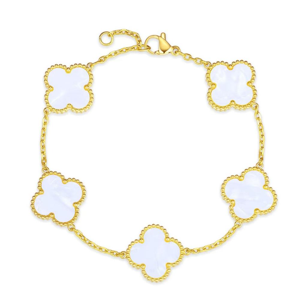 Lucky Four-leaf Clover Five-flower Bracelet - Tarnish-free Women's Bracelet