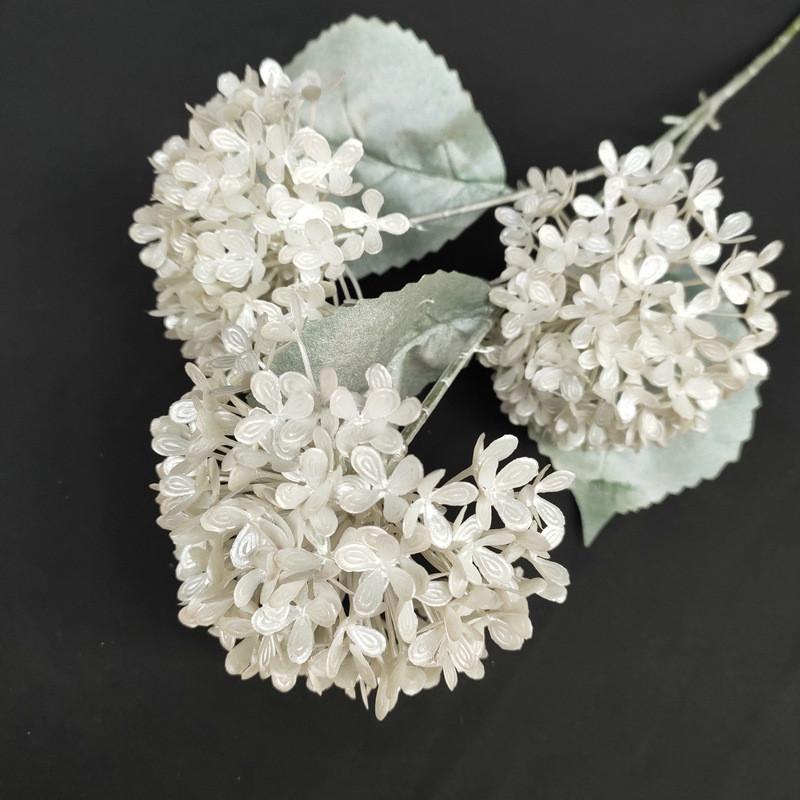 Artificial Snowball Hydrangea Stems Multibranch For Wedding Home Decor Gift