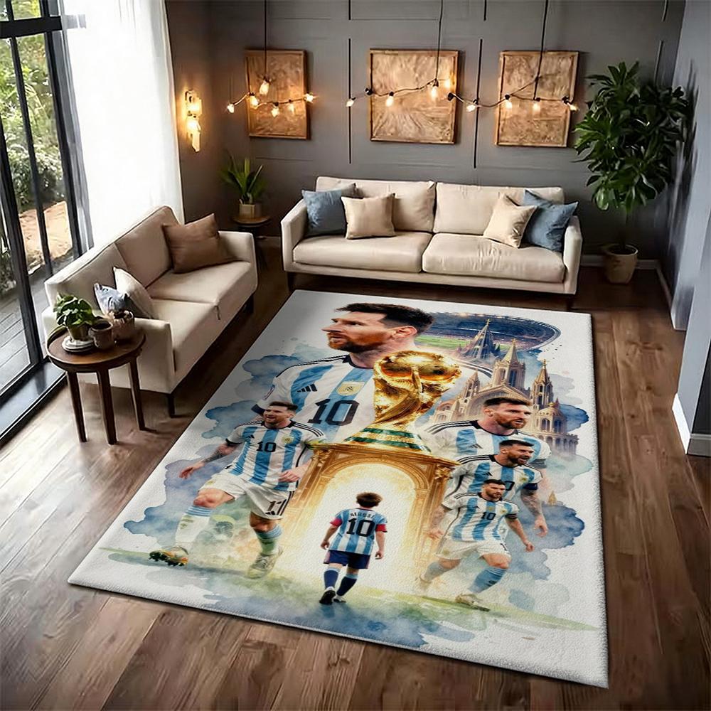 Messi Champion Carpet Floor Mats Printing Art Office Chair Cushion Bathroom Mat