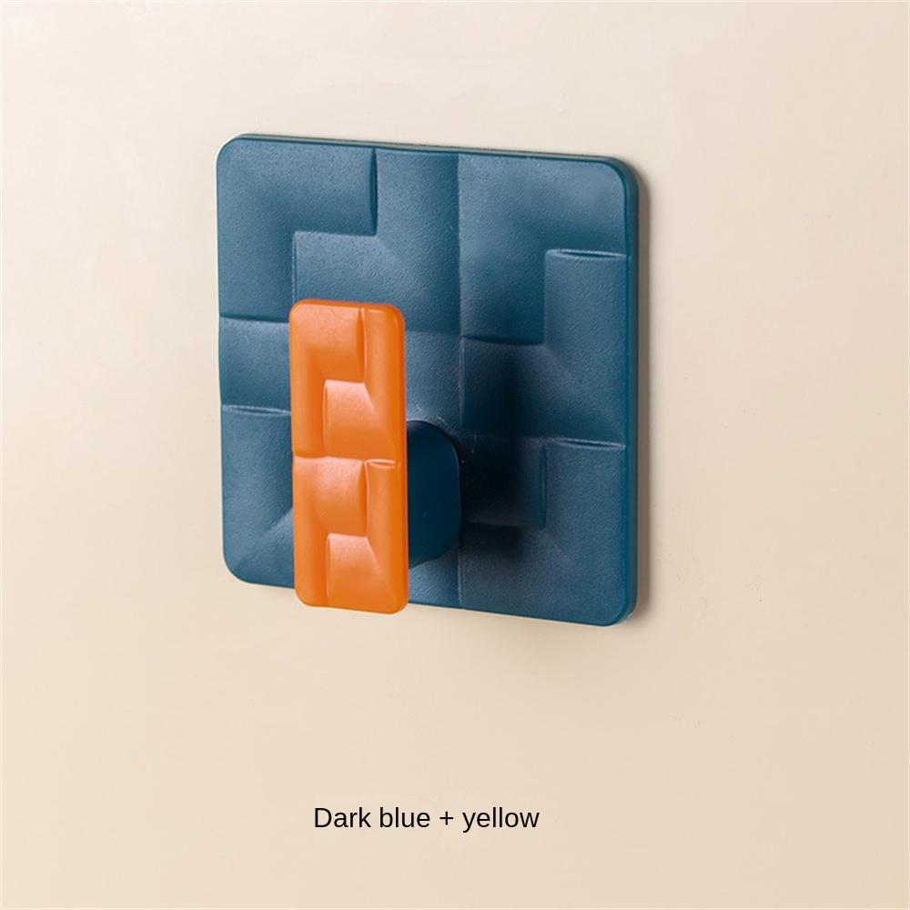 6 tipos de ganchos cuadrados de colores contrastantes autoadhesivos, fuerte soporte de carga, gancho no perforado, toalla de pared para baño, organizador de almacenamiento de ropa, herramientas