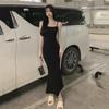 2025 Summer Fishtail Suspender Dress - Sleeveless, Backless, Pure Temperament