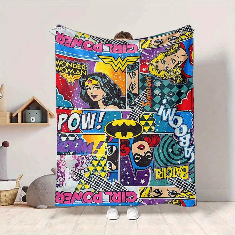 1pc Wonder Woman Blanket | Polyester Fiber, All-Season Comfort for Sofa, Bed, Office, Car, Camping, Ideal Home Decor & Gift, Office Comfort Yy25102116