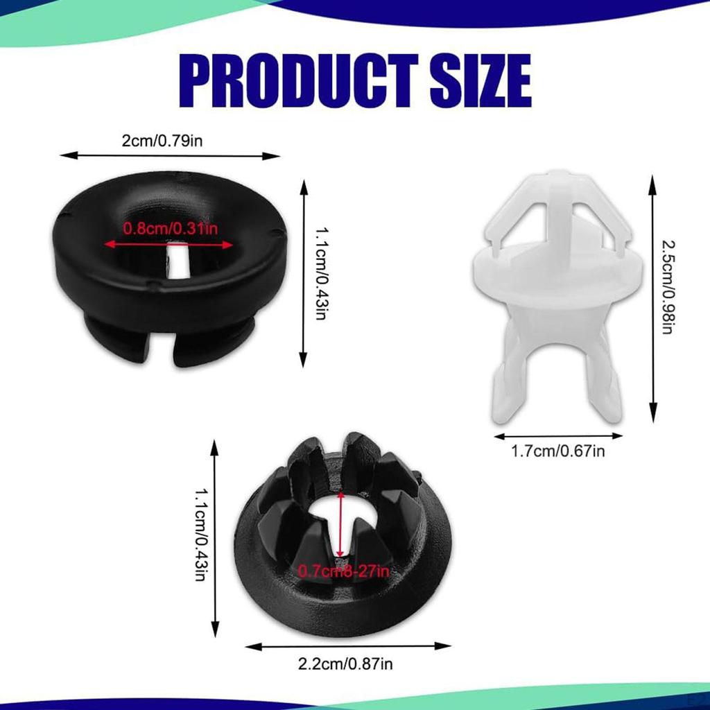3Pcs Hood Rod Grommet Clips Replacement 91503-ss0-003 Automotive Accessories Easily Install Repair