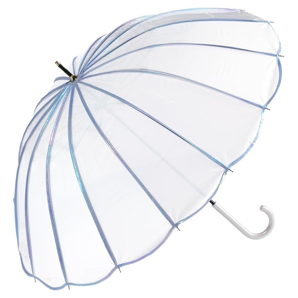 

Wpc. Vinyl Umbrella Mermaid Off Long Rain Parent Bone 55cm Commuting School Travel Stylish Cute Womens Shiny Pearl Shell Sparkling Button PT-072-001