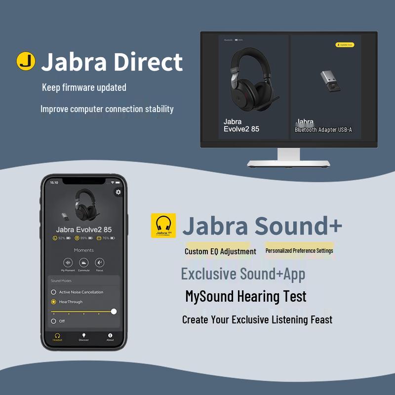 Jabra Evolve2 85 UC Stereo Headset (CN version)