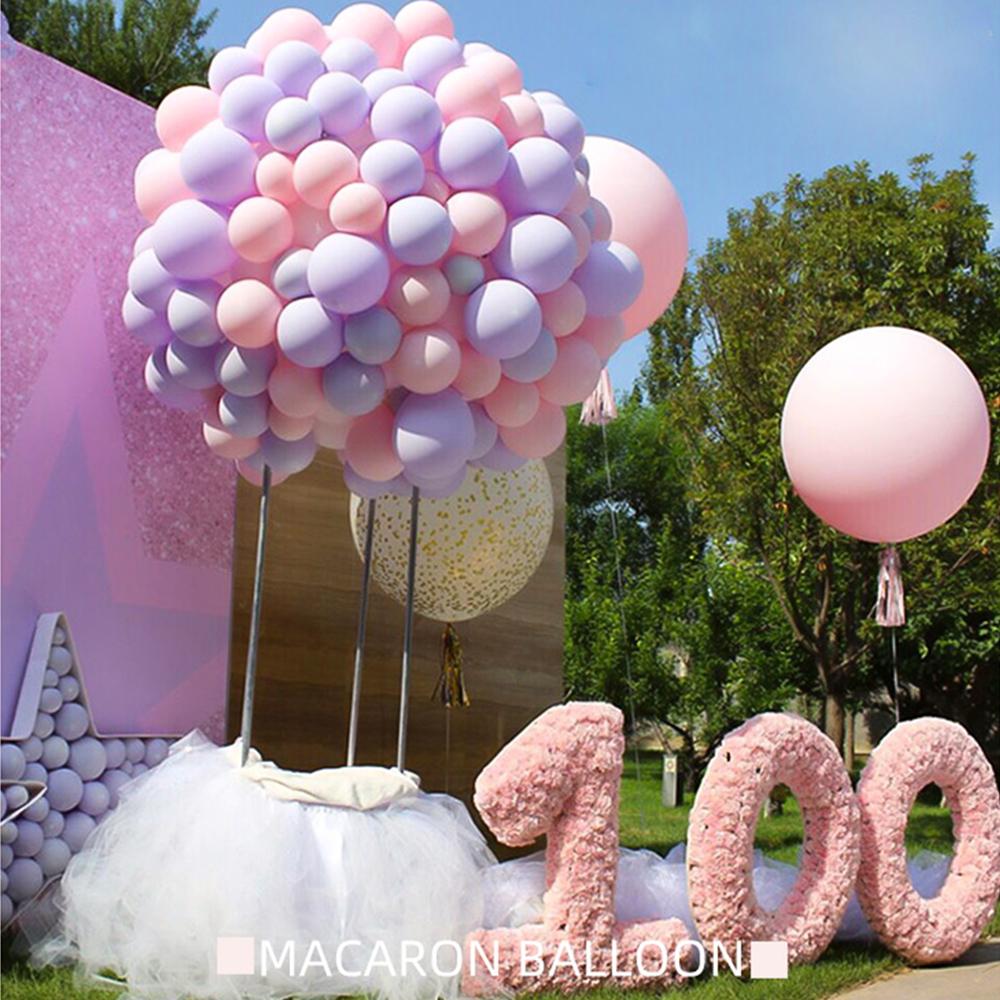 100pcs 10inch Macaron Latex Balloon Pastel Pink White Color Ballon Wedding Party Birthday Decoration Baby Shower Decor KTY