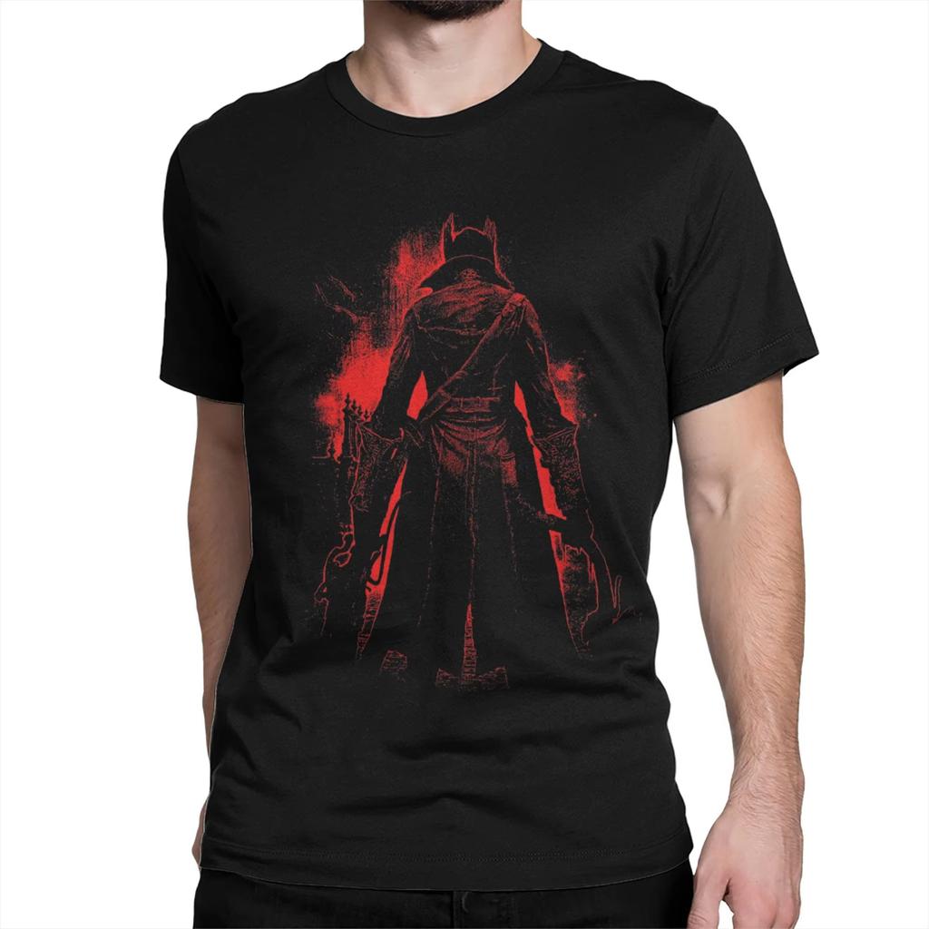 Men's  Fear The Old Blood T Shirt Bloodborne  Pure Cotton Tops Casual Short Sleeve Round Collar Tees Graphic Printed T-Shirts