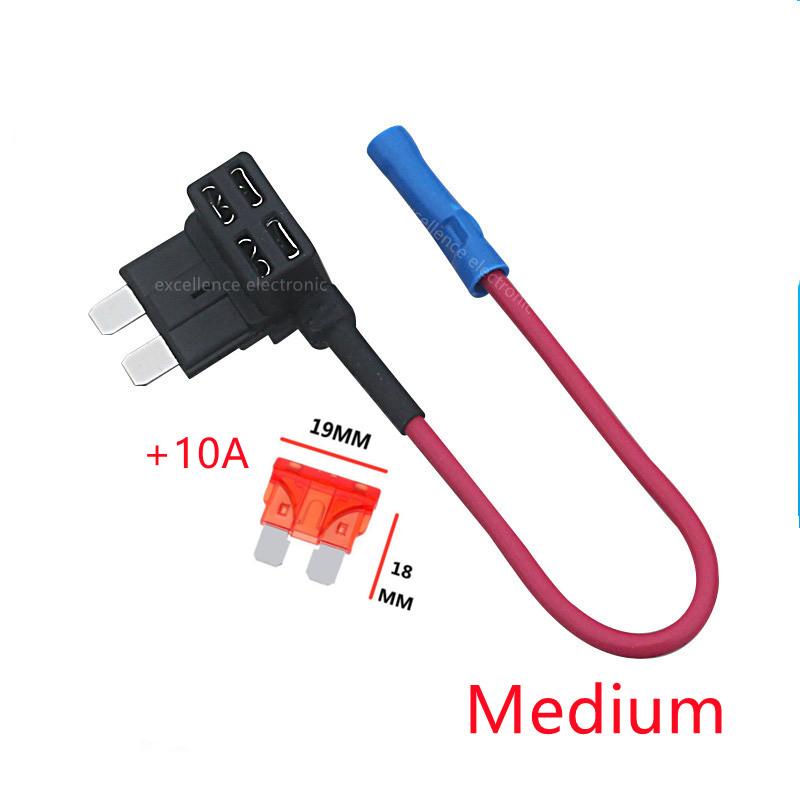 12V Fuse Holder Add-a-circuit TAP Adapter Micro Mini Standard ATM APM Blade Auto Fuse with 10A Blade Car Fuse with holder Fuse Holders1