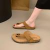 Fashion Summer New Soft Sole Flat Heel Sandal Slippers Herringbone Slippers Women's Shoes Cork Beach Slipper Women's Slippers Outside