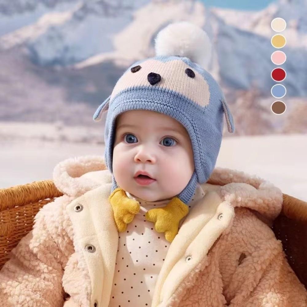 Penguin Cartoon Beanie Caps Kawaii Winter Pullover Hats Fashion Knitted Warm Hat Infant