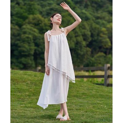 Mokana Women's Urban Casual Mid-length Spaghetti Strap Dress MKNJD3448