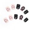 Women Fake Nails with Loving Heart Pattern Easy To Remove Fake Nails for Professional Salon Daily Use