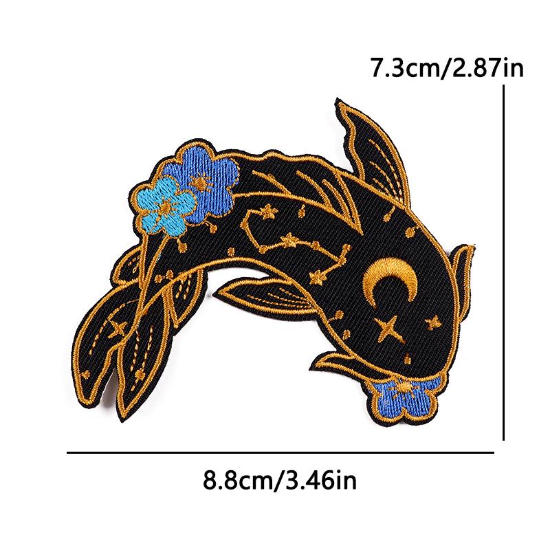 Japanese Cartoon Style Embroidery Patch Iron On Patches For Clothing Stickers Cherry Blossoms Fusible/Sewing Decorate Applique