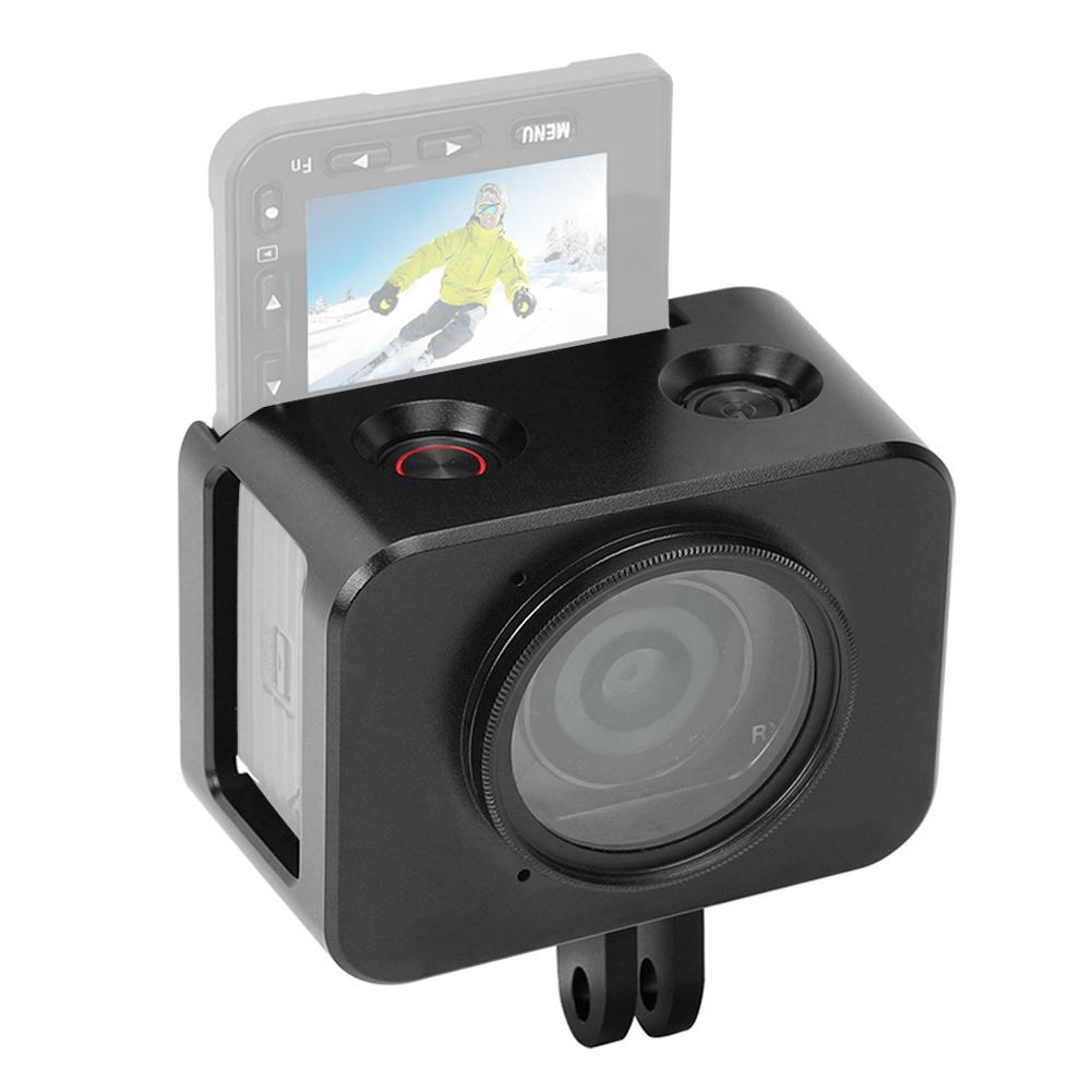 PU387B Aluminium Alloy Camera Protection Cage with UV Filter Lens Hood Sports Cameras Accessory for