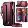 CaseMe Crossbody Wallet Case For Samsung Galaxy S26/S26+/S26 Ultra Zipper Wrise Multi-functional Flip PU Leather Card Holder Cover Protectives Skins