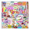 10/50pcs Enjoy Cartoon Happy Birthday Party Cake Candles Stickers for Laotop Waterproof Stickers Luggage Laptop Stickers Car Gifts