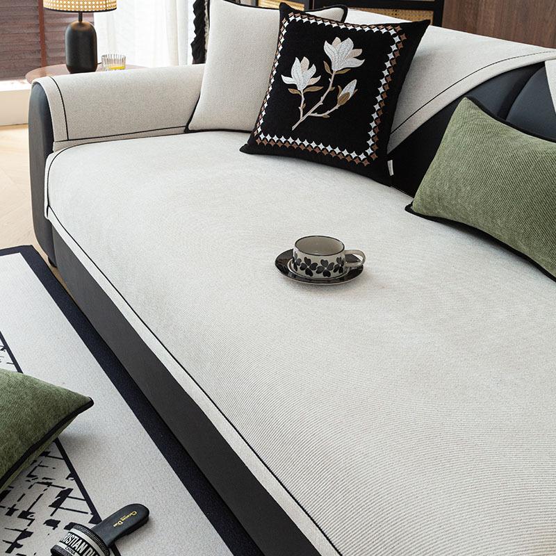 New Light Luxury Small Fragrance High Sense Chenille Sofa Cushion Four Seasons Universal Non-Slip Seat Cushion Cover Cover Cloth