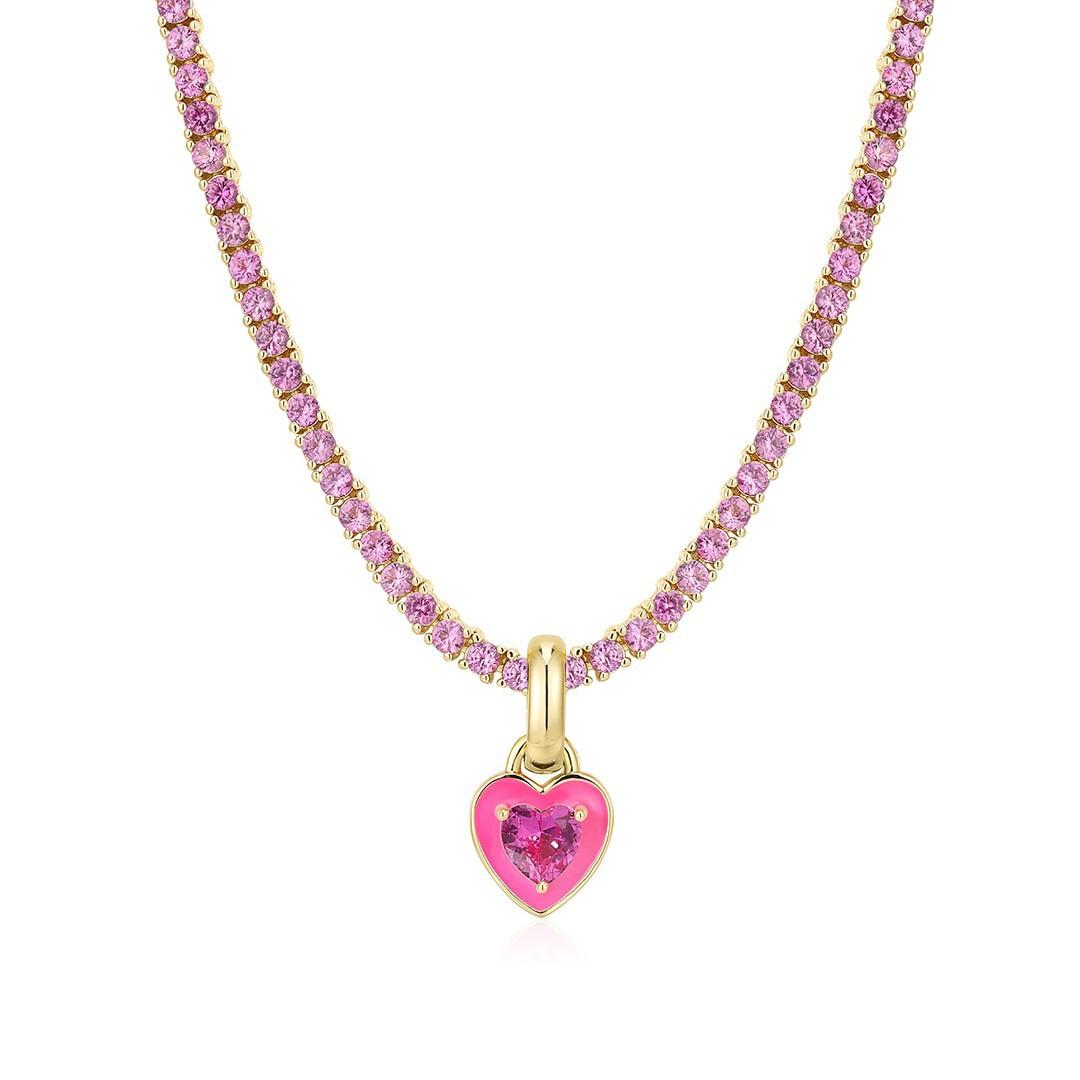 Tennis Chain Colorful Zircon Necklace Zircon Choker Short Necklace Women S Pendant розы красного