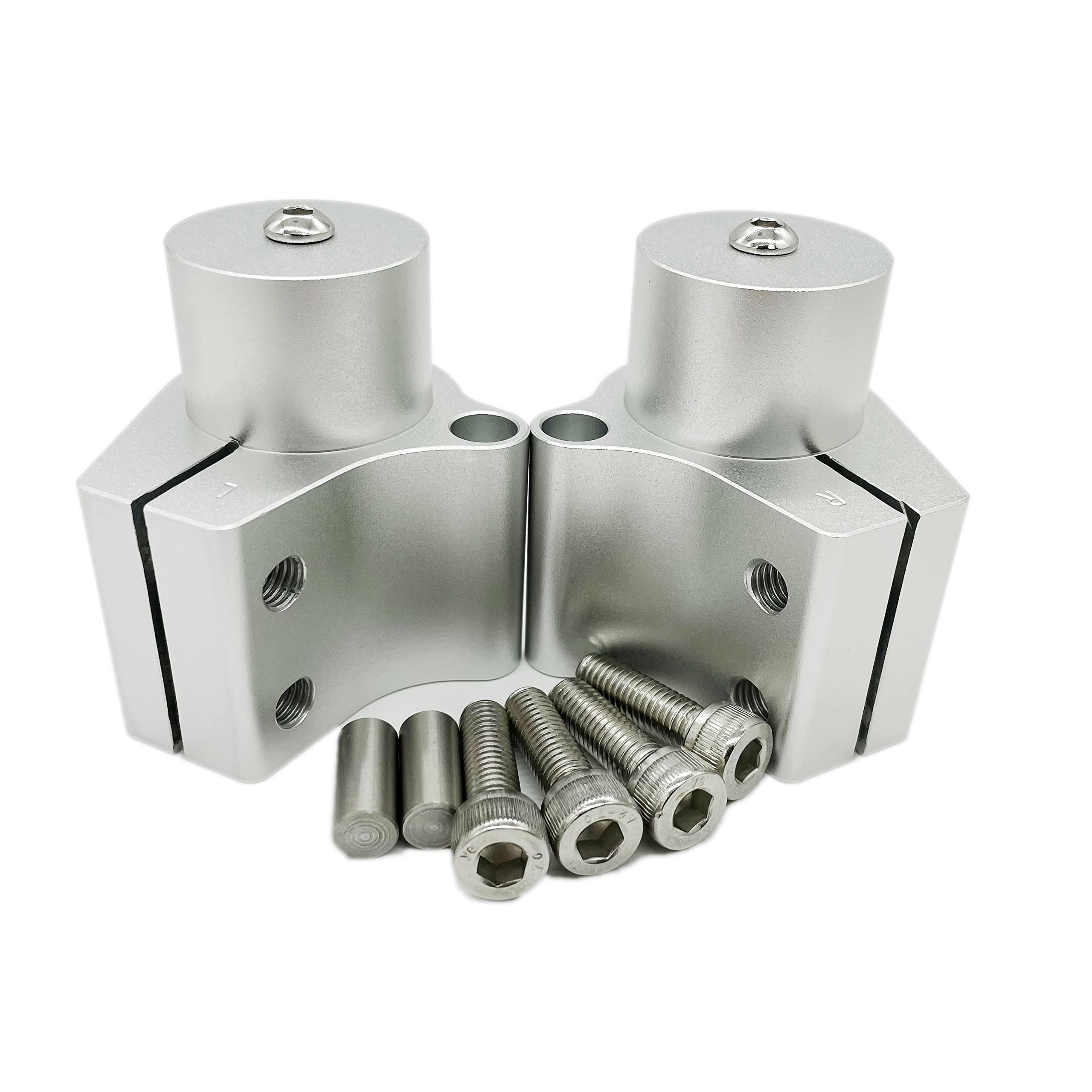 

Применимо к motokano GSR250 INAZUMA250 Подъемник руля 4,5 см вверх Предотвращение боли в пояснице Серебристый цвет