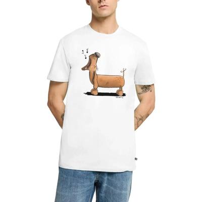 Jaulender Dackel Comic Dachshund Mnner Premium Bio T Shirt Vintage Soft Fashion Comfortable Unisex Streetwear Casual