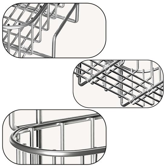 Suport pentru burete pentru chiuvetă de bucătărie Cadru mobil pentru chiuvetă de bucătărie Dimensiune compactă, rezistent la rugină, rezistent la apă, agățat pentru chiuvete cu două cuve