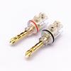 Audiophiler Kupfer Gold Gerändelter Bananenstecker HIFI Lötloser Lautsprecherklemme