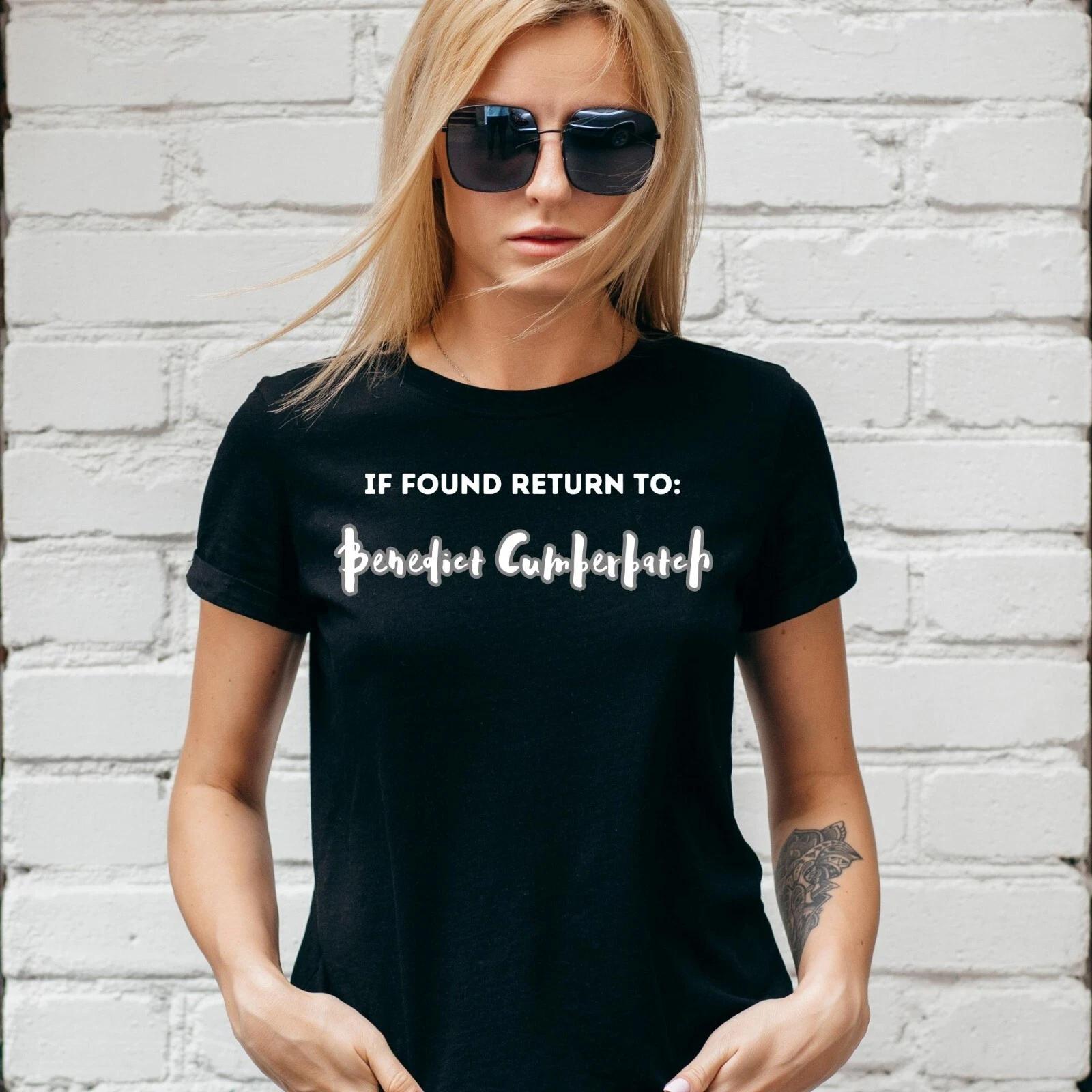 IF FOUND RETURN TO BENEDICT CUMBERBATCH T-Shirt, SHERLOCK, Unisex and Lady Fit 3XL