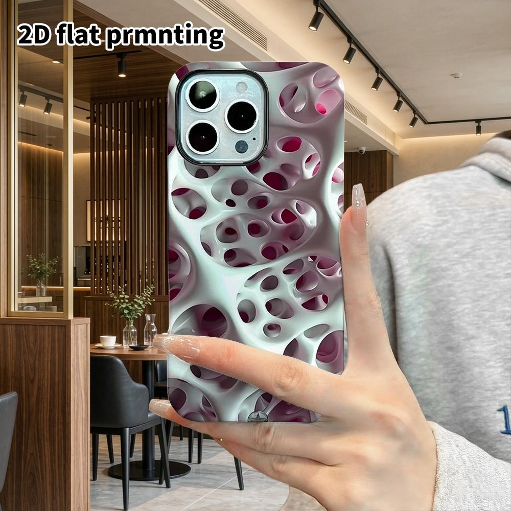 Phone Case: 2D Flat Design Suitable for iPhone 18, 17, 16, 15, 14, 13 Pro Film Protective Case, Couple Style, Horror Cave Feeling, Christmas and Hallo