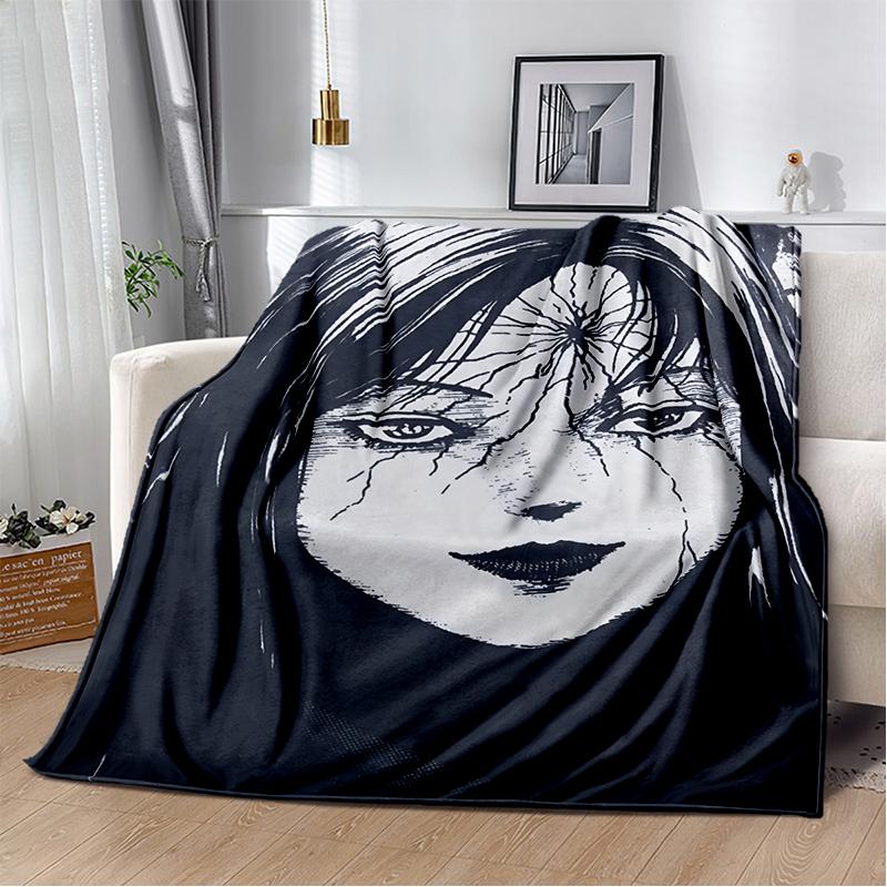 Horror Junji Ito Tomie Kawakami Ghost cartoon Soft Blankets,Throw Blanket Comfortable Blanket for Picnic Beds Sofa Home Bedroom
