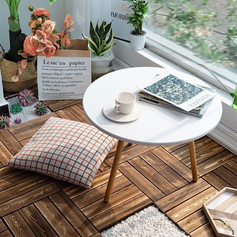 Anticorrosive Larch Solid Wood Interlocking Deck Tiles for Balcony/Garden