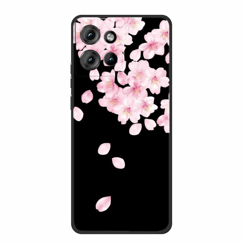 TPU Case For Motorola Moto G 2025 Case Cartoon Black Silicone Soft Back Cover Coque For Moto G75 Edge 60 Pro Fusion Phone Case