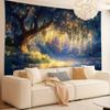 Forest Luminous Wall Tapestry Polyester Fiber Living Room Bedroom Party Home Decoration Wall Hanging Art for Bedroom Living Room