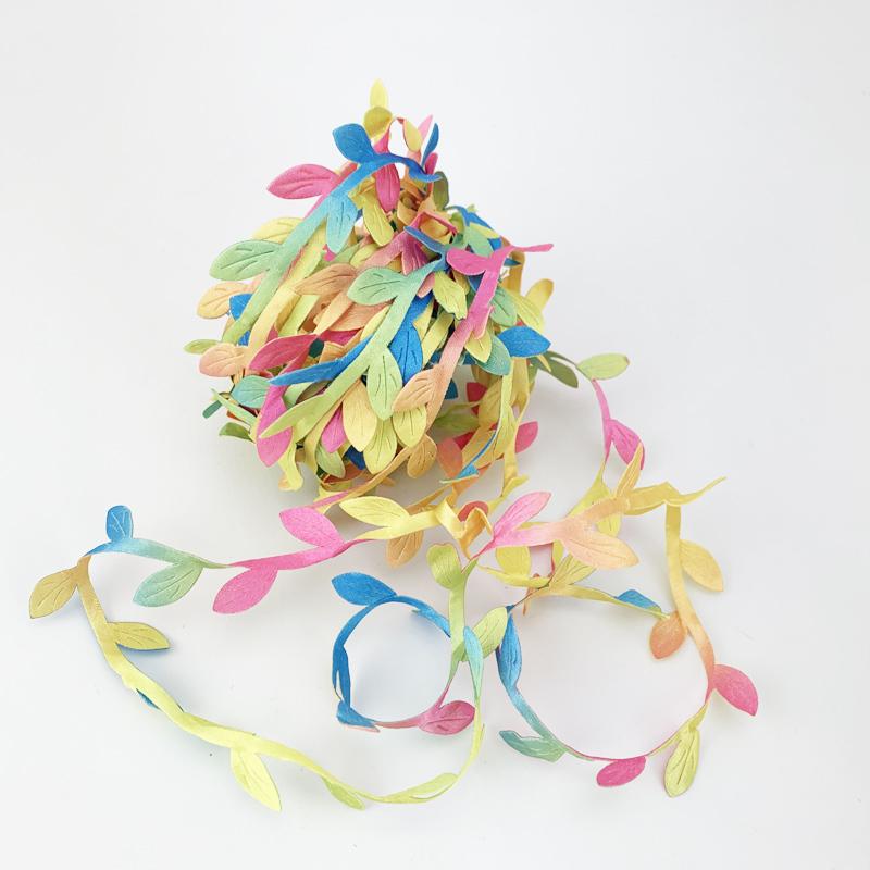 

(5 meters/lot) 25mm Christmas Handmade Embossed leaves ribbons leaves laces