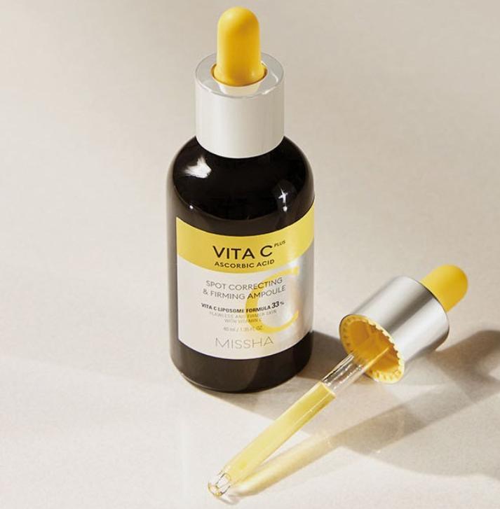 MISSHA Vita C Plus Spot Correcting Ampoule 40ml | Brightening & Firming Vitamin C Serum