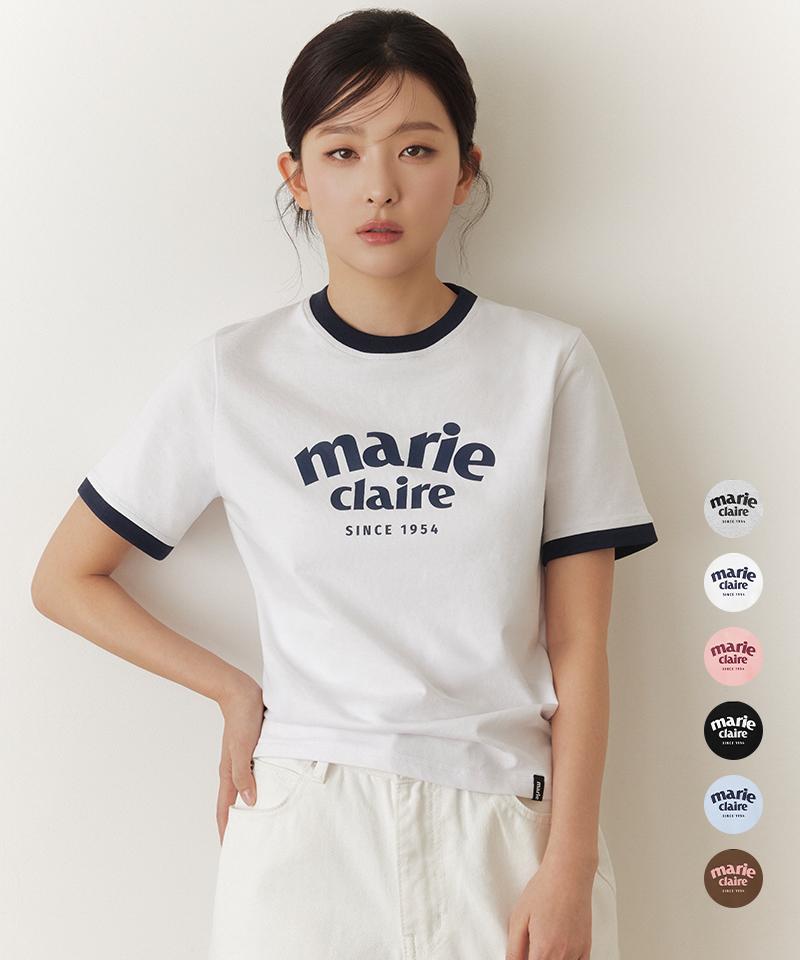 MARIE CLAIRE Arch Logo Ringer Short Sleeve T-Shirt (Magbts10M)