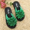 Plus Size Floral Toe-Post Flip-Flops: Unisex Summer Sandals