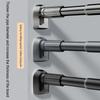 Stainless Steel Telescopic Curtain Rod Non-punching Bedroom Wardrobe Clothes Rack Adjustable Bathroom Bathrobe Towel Rack