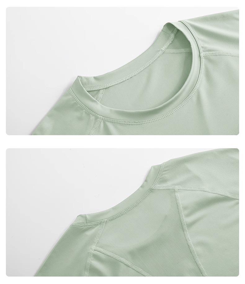 Women's Quick-Dry Mesh Yoga & Running Set: Breathable Short Sleeve Top