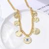 Necklace for Women Jewelry Necklaces Women Bohemian Metal Antique Coin Multi Pendant Necklace Beautiful Elegant Necklace for Her