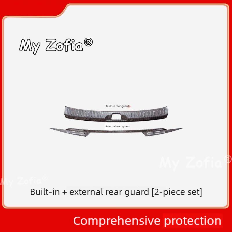 Carbon Fiber Rear Bumper Sill Plate Anti-Scratch Trunk Door Sill Protector Cover Auto Exterior Accessories For BYD Atto 3 2026