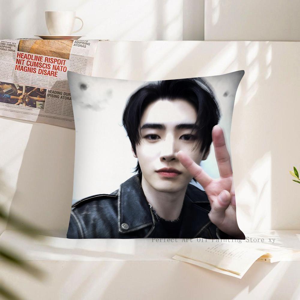 1 Stück KPOP Park Sunghoon Kissenbezug Quadratischer Kissenbezug Schlafzimmer Sofa Raumdekoration Lässig E-ENHYPEN Kissenbezug