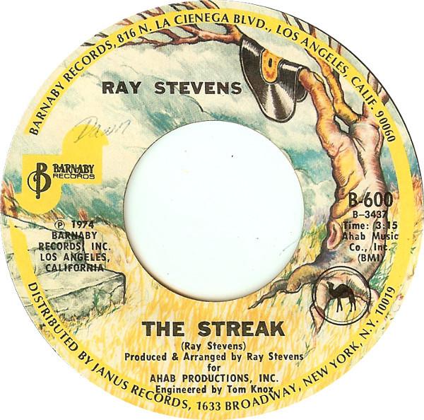 

7inch Record RAY STEVENS - The Streak B600 Barnaby Records 1974 US Rock Used