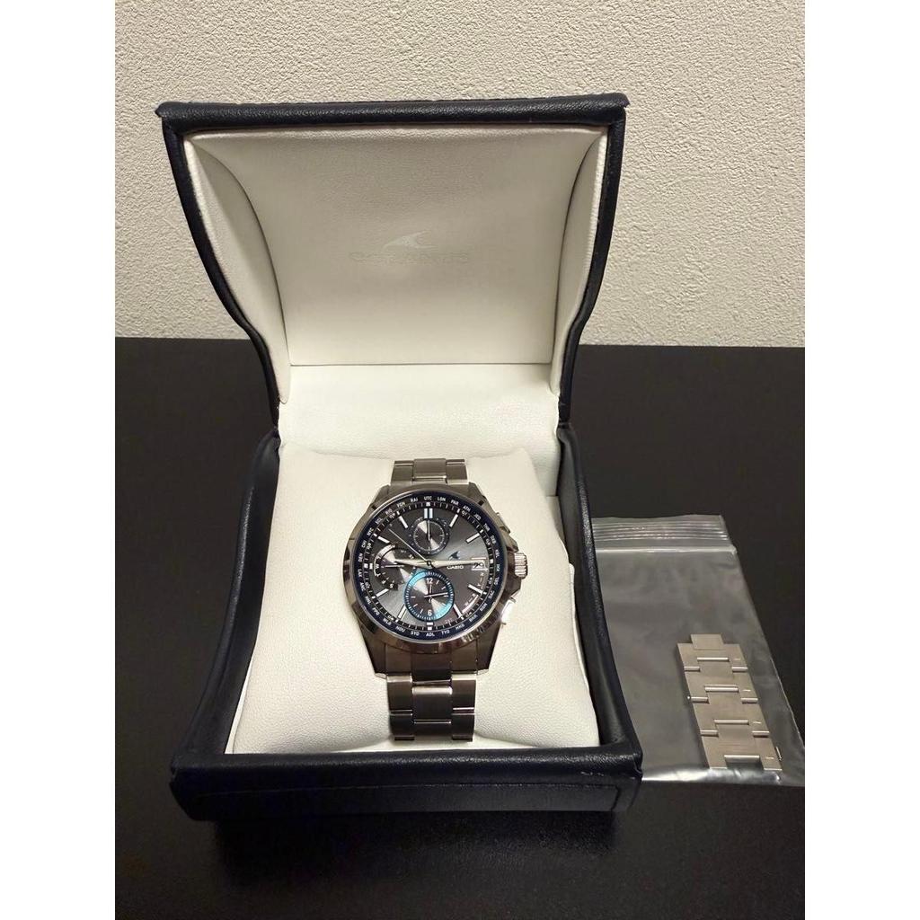 Used OCEANUS OCW-Z2601A1F Almost New All Instructions Etc. Included Titanium Casio Radio Solar