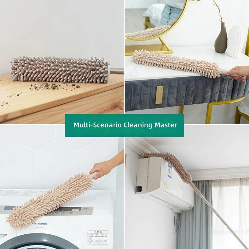 Flexible Extendable Cleaning Duster Up To 175cm With/without Washable Washing Cloth For Pet Hair Dust Removal