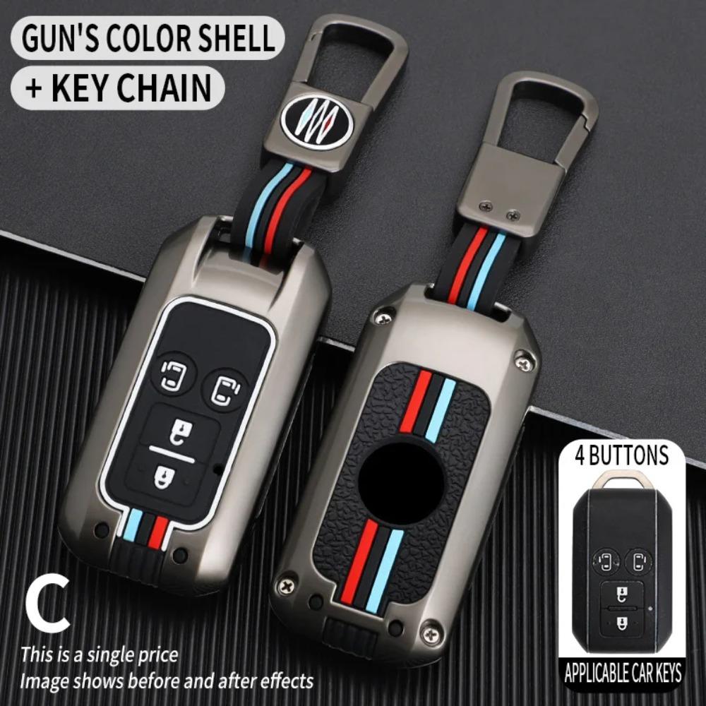 Car Key Case Cover Protective Shell Fob for Suzuki Ertiga Swift 2017 Wagon R Japanese Monopoly Type 3C Car Keychain Accessories