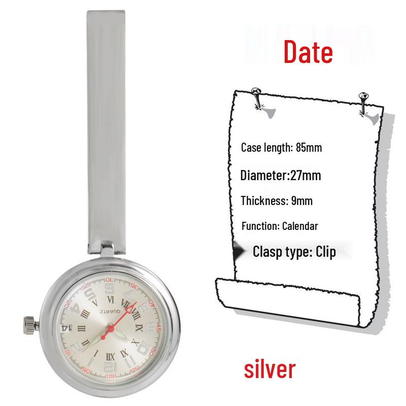 Engraved Women's Nurse Pendant Brooch Watch for Medical Use